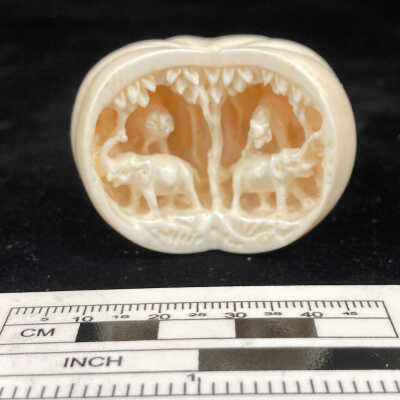Ivory Pumpkin with interior carving