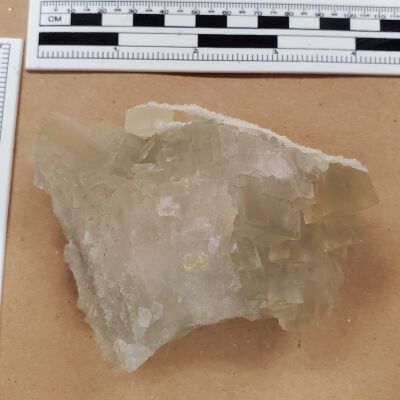 Quartz on Fluorite