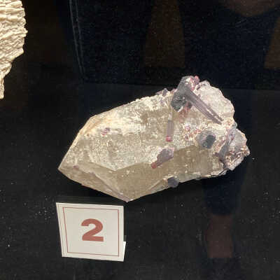 Rubellite in quartz