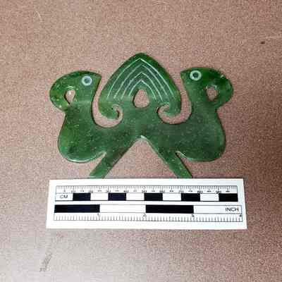 Twin Bird Jade Carving