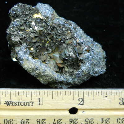 Bladed Hematite in Galena