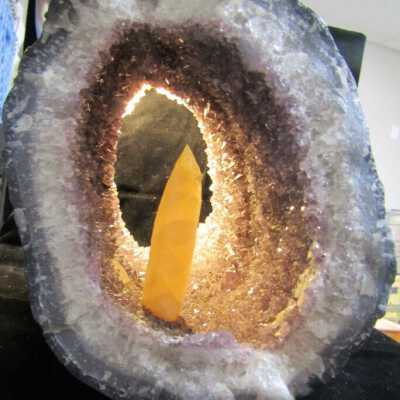 Amethyst with Calcite 2