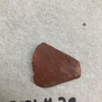 Red Jasper Flake with pot lid scar