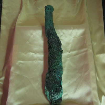 Chrysocolla Stalactite with Malachite