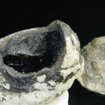 Quartz Geode with Crude Oil