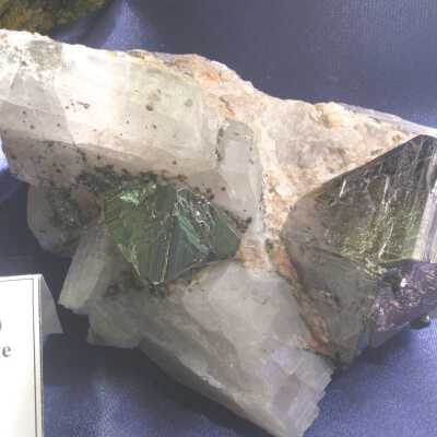 Carrollite in Calcite