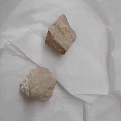 Close up of the small fragments E and F.