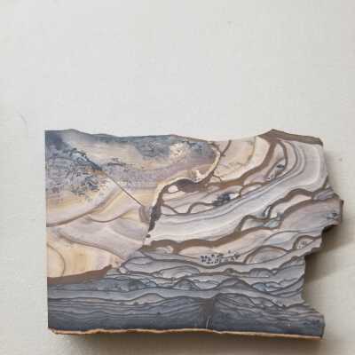 Cut stone with brown striations