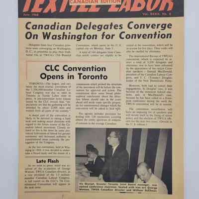 Textile Labor Canadian Edition June 1968
