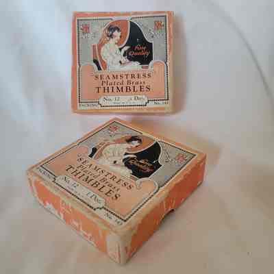 Seamstress Thimbles Boxes 1960s