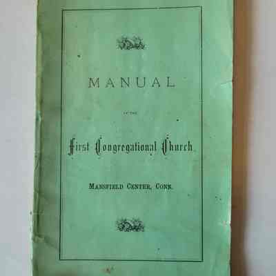 Manual of the First Congregational Church of Mansfield Center 1875