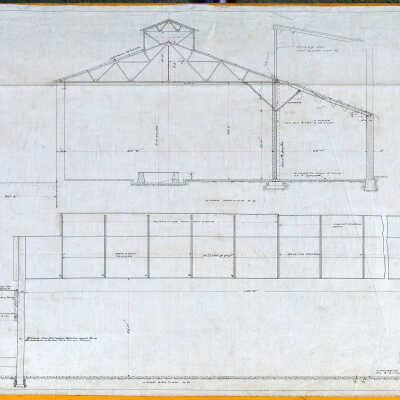 Architectural Plan of Boiler House, American Thread Company