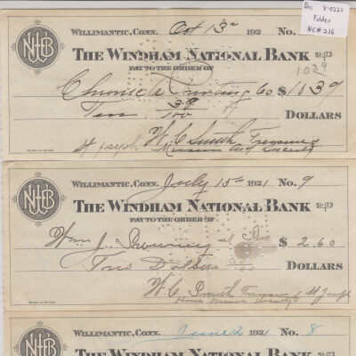 Checks, Windham National Bank