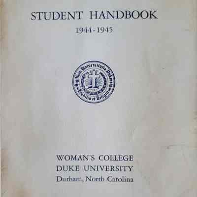 Women's College Duke University Student Handbook 1944-45