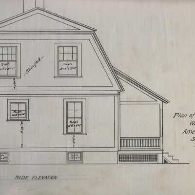 Architectural Plan of Oaks Worker Cottage, C-531