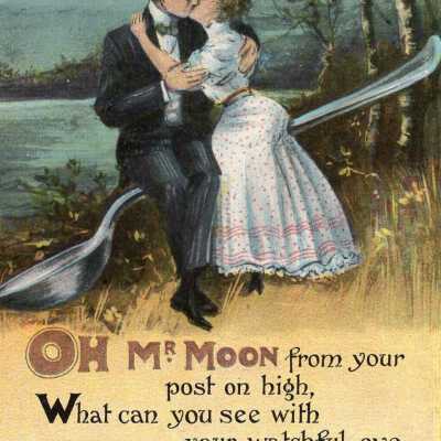 "Oh Mr. Moon" Postcard