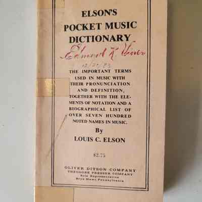 Elson's Pocket Music Dictionary 1983