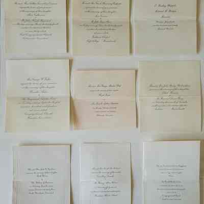 Wedding Invitations 1913-25