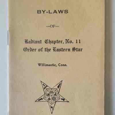 By-Laws of Radiant Chapter No.11, OES 1937