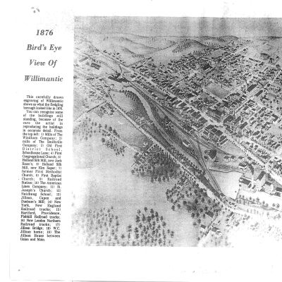 Bird's Eye View of Willimantic, 1876