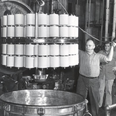 Photograph of Dyeing Thread, American Thread Company