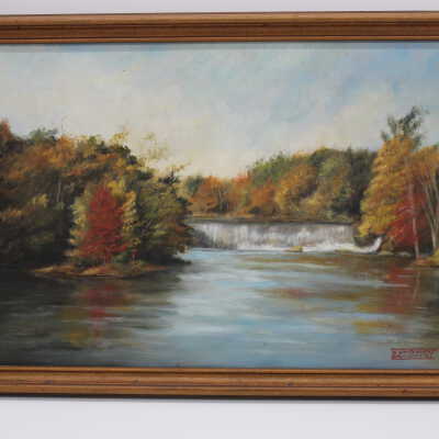 Painting of the Willimantic River