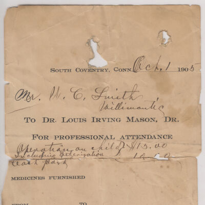 Receipt, Dr. Louis Irving Mason