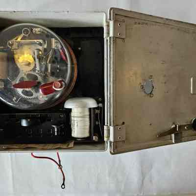 Box with front panel open.