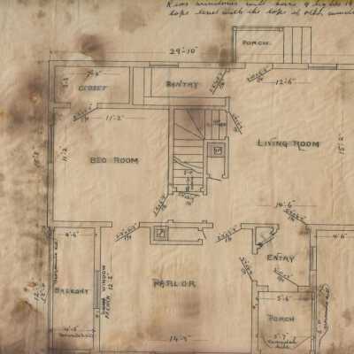 Architectural Plan of Oaks Worker Cottage, A-3
