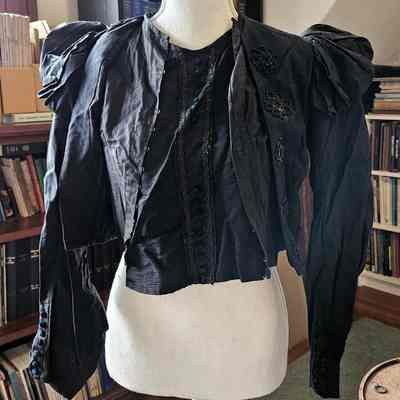 Vintage Black Silk Blouse