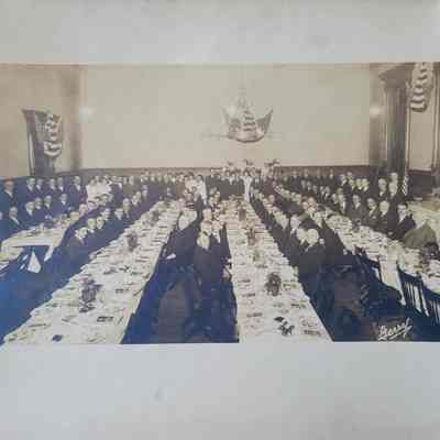 Photograph of an American Thread Co. Banquet in honor of Peter J. Hinds January 26, 1922