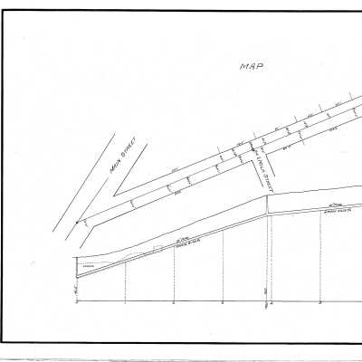 Engineering Plan of Water Mains, Union Street, Willimantic