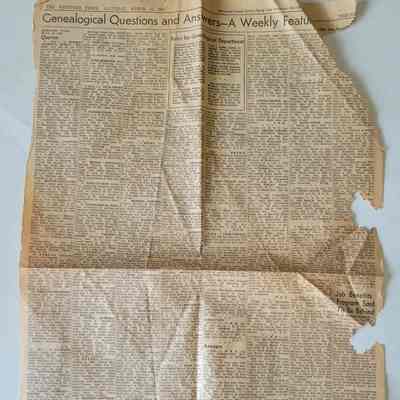 The Hartford Times Genealogical Questions and Answers March 14, 1959
