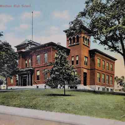 Postcard of Windham High School, Willimantic, CT c.1910
