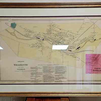 Map of Willimantic, CT, 1869
