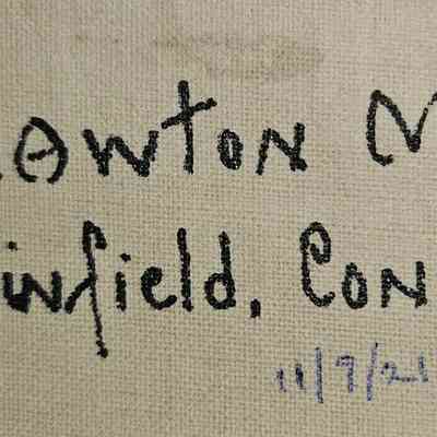 Inscription on Reverse of Map: The image shows handwritten text that says "Lawton Mills, Plainfield, Conn." with a date