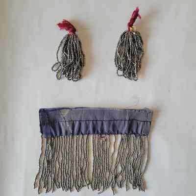Silver Beaded Tassels and Fringe Notions
