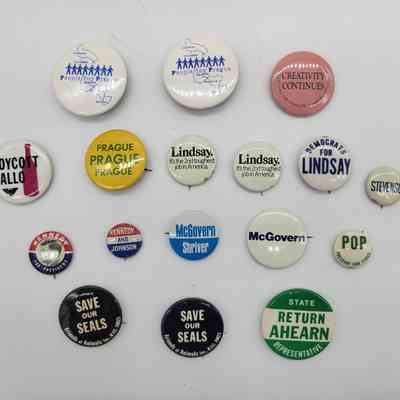 Assorted Political and Activist Button Pins