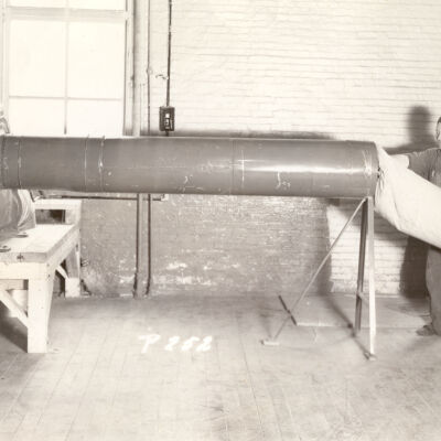 Photograph of Worker Operating Blower, American Thread Company