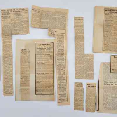 Newspaper Articles About 1942 Willimantic ATCO Strike