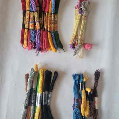 Collection of Cynthia Mills Pull Skein and ATCO Thread
