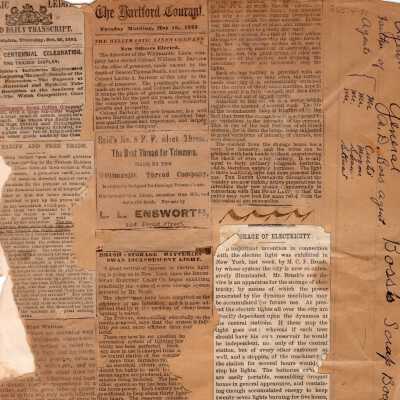Newspaper Clippings, late 19th Century
