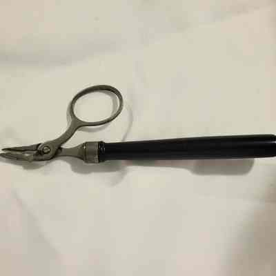 Sewing Scissors with Wooden Handle c.1900