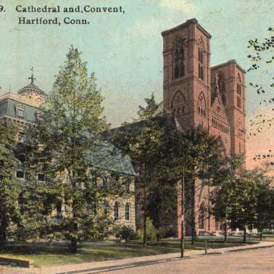 Postcard: Cathedral and Convent, Hartford, Conn