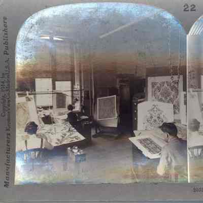 Designing Room for Jacquard Cloth, Cheney Brothers Silk Mill