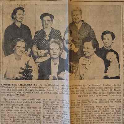 Newspaper Clipping From the Willimantic Daily Chronicle Featuring Hattie Hill November 12, 1956