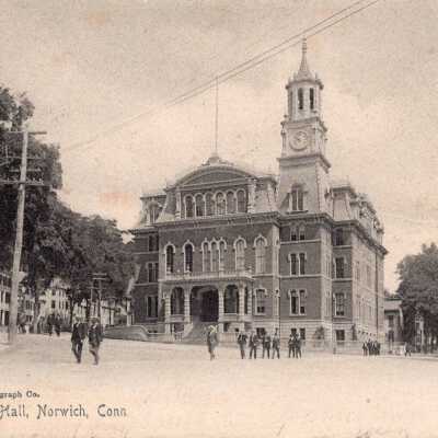 City Hall, Norwich, Conn. Black&White