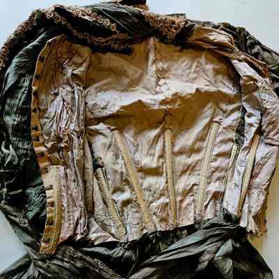 Back open to reveal built-in corset