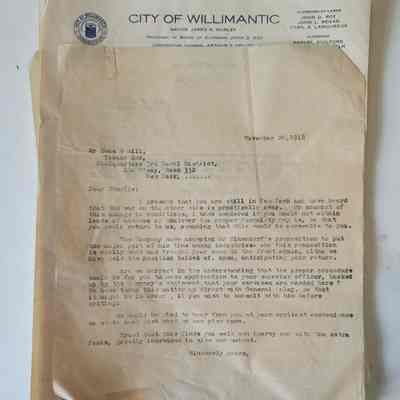 Collection of Correspondence to Charles W. Hill 1918-55