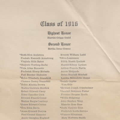 Graduation Program, Windham High School